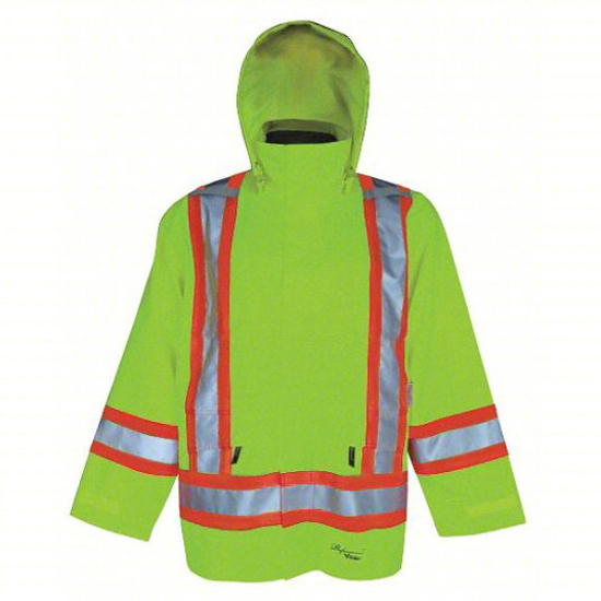 Picture of RAIN JACKET CLASS 3  TYPE R YLW GRN M