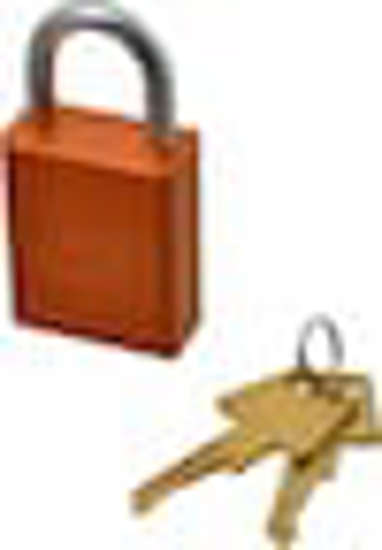 Picture of LOCKOUT PADLOCK: KEYED ALIKE, ALUMINUM, 1.0000? HIGH, STEEL