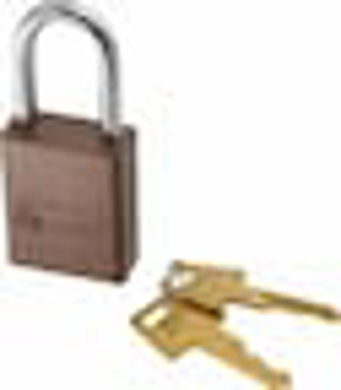 Picture of LOCKOUT PADLOCK: KEYED ALIKE, ALUMINUM, STEEL SHACKLE, BROW