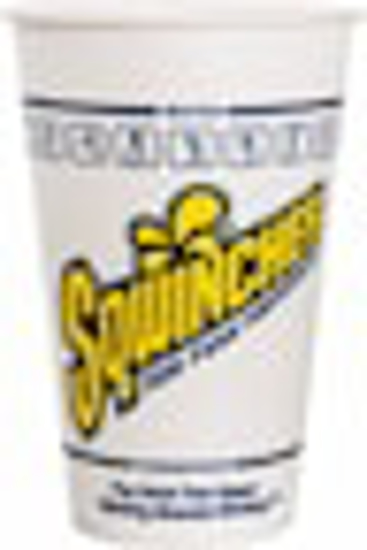 Picture of DRINKING CUPS; 12OZ WHT 100/PK SQWINCHER LOGO DISP CUPS