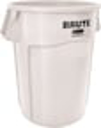Picture of BRUTE 32 GAL VENTED TRASH CONTAINER, WHITE