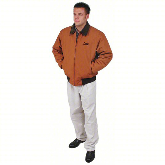Picture of WORK JACKET, MENS XL BROWN, ZIPPERED