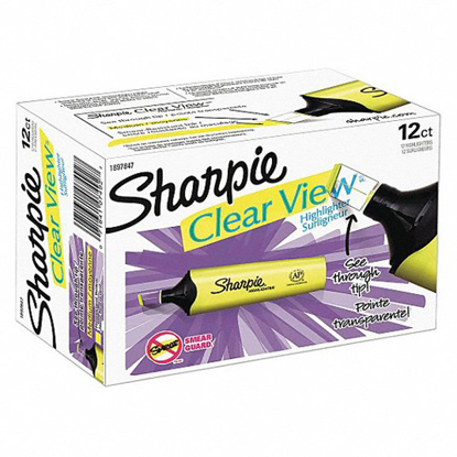 Picture of HIGHLIGHTER: CHISEL, YELLOW, WIDE, 12 PK