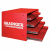 Picture of SLIDING DRAWER CABINET FRAME- 20 INW X 15 3/4 IND X 15 INH- 4 DRAWERS- REMOVABLE DIVIDERS- NO- RED