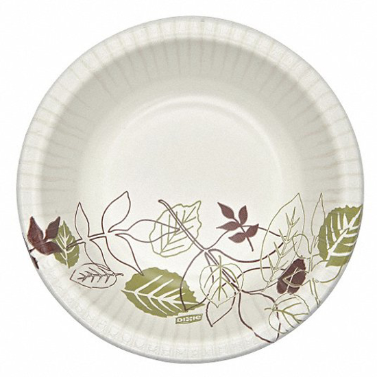 Picture of 12 OZ ROUND PAPER BOWL- WHITE/BROWN/GREEN- 1000 PK