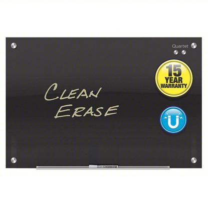 Picture of GLOSS-FINISH GLASS DRY ERASE BOARD- WALL MOUNTED- 48 INH X 96 INW- BLACK