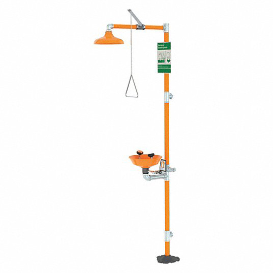 Picture of SHOWER WITH EYE/FACE WASH- FLOOR MOUNT- ABS PLASTIC- UNASSE