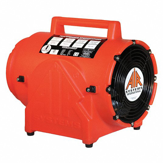Picture of AXIAL CONFINED SPACE FAN- 1/3 HP HP- 115V AC VOLTAGE- 3-250