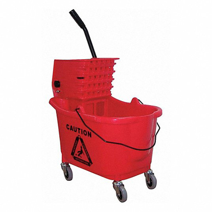 Picture of RED PLASTIC MOP BUCKET AND WRINGER- 8 3/4 GAL