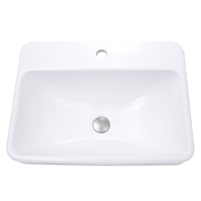 Picture of 23 INCH 1-HOLE RECTANGULAR DROP-IN CERAMIC VANITY SINK