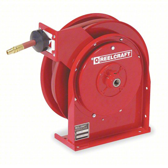 Picture of SPRING RETURN HOSE REEL: 50 FT, BRASS, RED