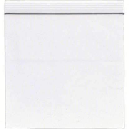 Picture of RECLOSABLE POLY BAG- ZIP SEAL- POLYETHYLENE- WHITE BLOCK- PK