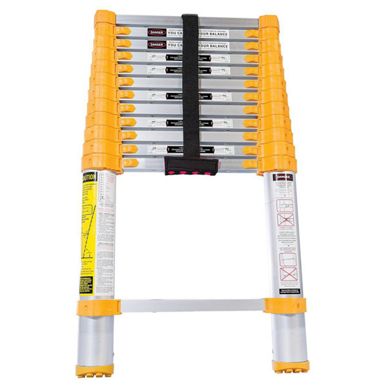 Picture of 12-1/2' HIGH, TYPE II RATING, ALUMINUM TELESCOPIC LADDER