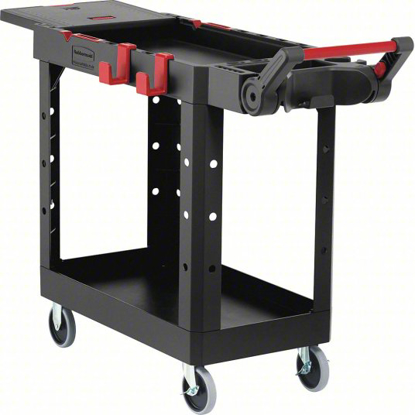 Picture of ADAPTABLE-DESIGN UTILITY CART WITH DEEP LIPPED PLASTIC SHELVES- 500 LB LOAD CAPACITY